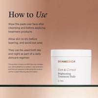 SkinMedica Facial Pads 60 Pads SkinMedica Even & Correct Brightening Treatment Pads - Skin Type Solutions