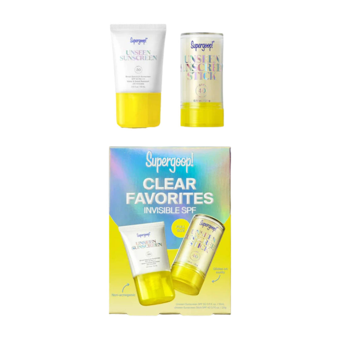 Supergoop Sunscreen Supergoop! Clear Favorites Invisible SPF Kit - Skin Type Solutions