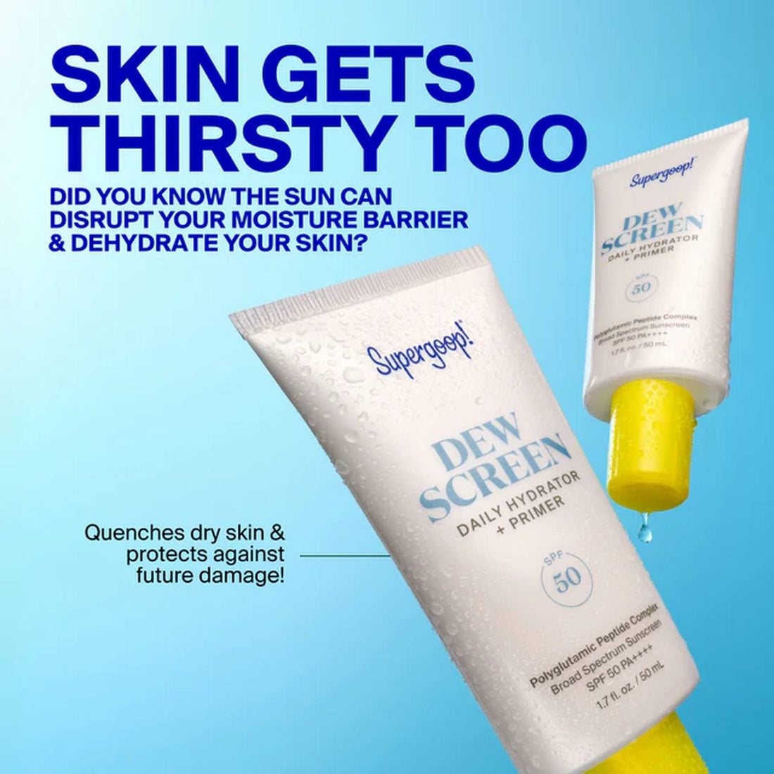 Supergoop Sunscreen 1.7 Fl oz. / 50 ml Supergoop! Dewscreen Hydrating Primer SPF 50 - Skin Type Solutions