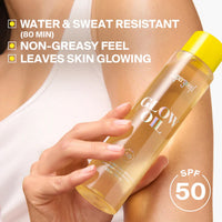 Supergoop! Glow Oil SPF 50 Body Oil at skin type solutions key features