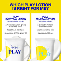 Supergoop play mineral lotion spf 30 tube at skin type solutions comparison