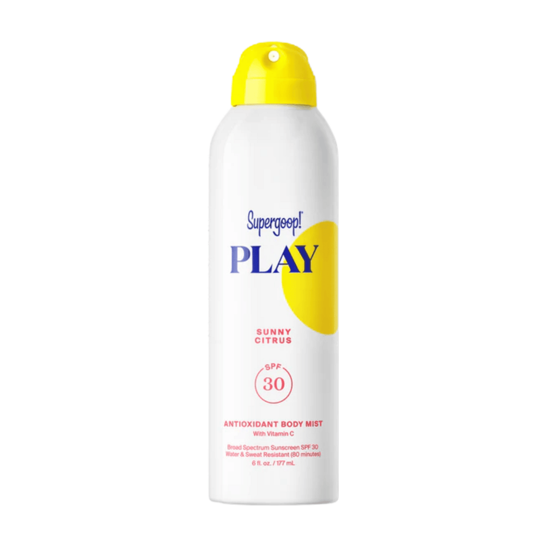 Supergoop Sunscreen 6 Fl. oz / 177ml Supergoop! PLAY Antioxidant Body Mist SPF 30 with Vitamin C - Skin Type Solutions
