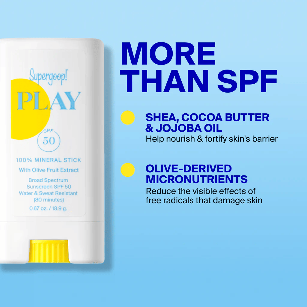 Supergoop play spf50 sunscreen stick at skin type solutions key ingredients