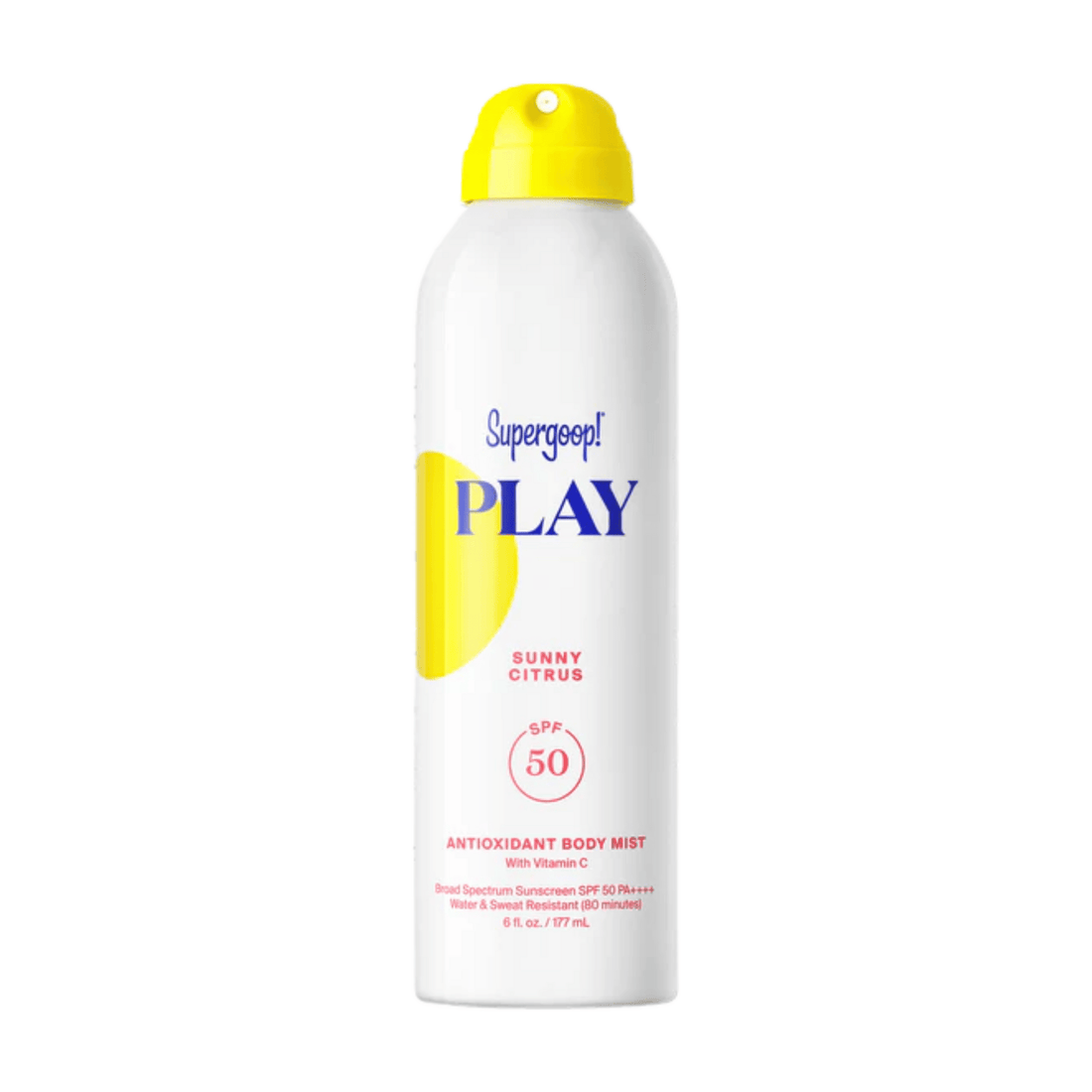 Supergoop Sunscreen Sunny Citrus Supergoop! PLAY Antioxidant Body Mist SPF 50 with Vitamin C - Skin Type Solutions