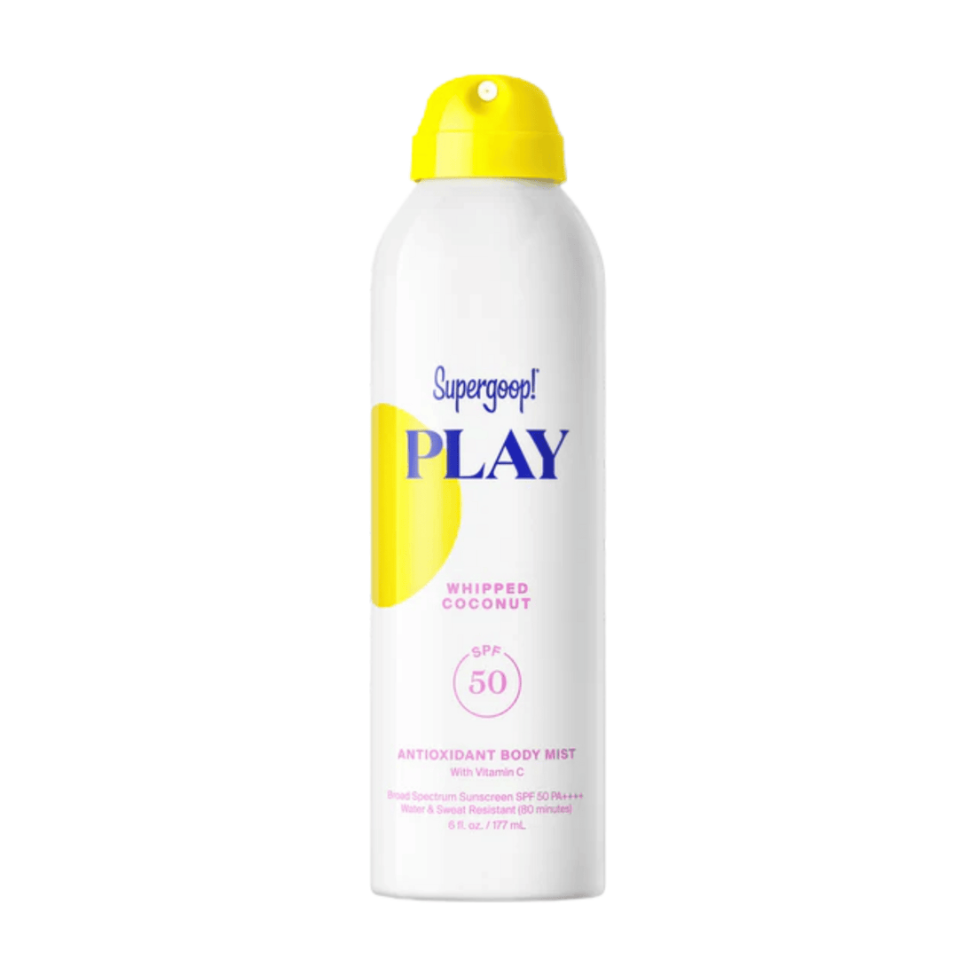 Supergoop Sunscreen Whipped Coconut Supergoop! PLAY Antioxidant Body Mist SPF 50 with Vitamin C - Skin Type Solutions