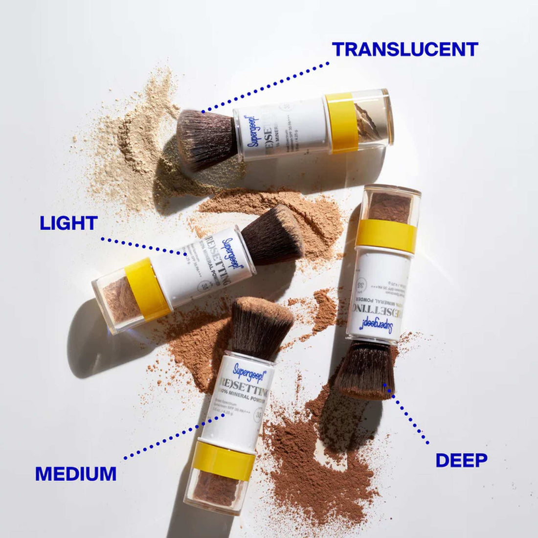 Supergoop Resetting 100% Mineral Powder SPF 35 stick at skin type solutions