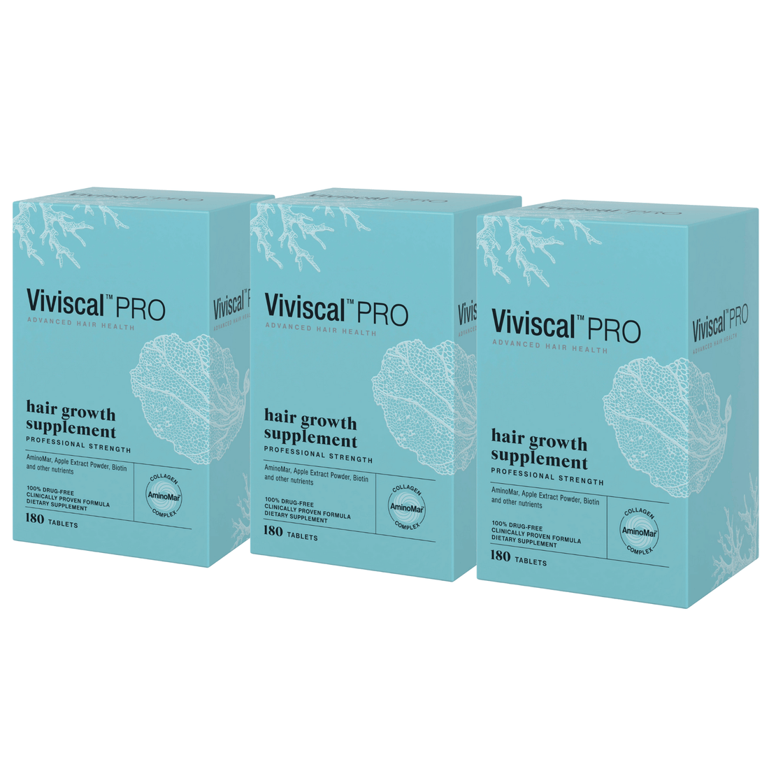 Viviscal Professional Hair Supplement 540-count (180x3) Viviscal PRO Hair Growth Supplement - Skin Type Solutions