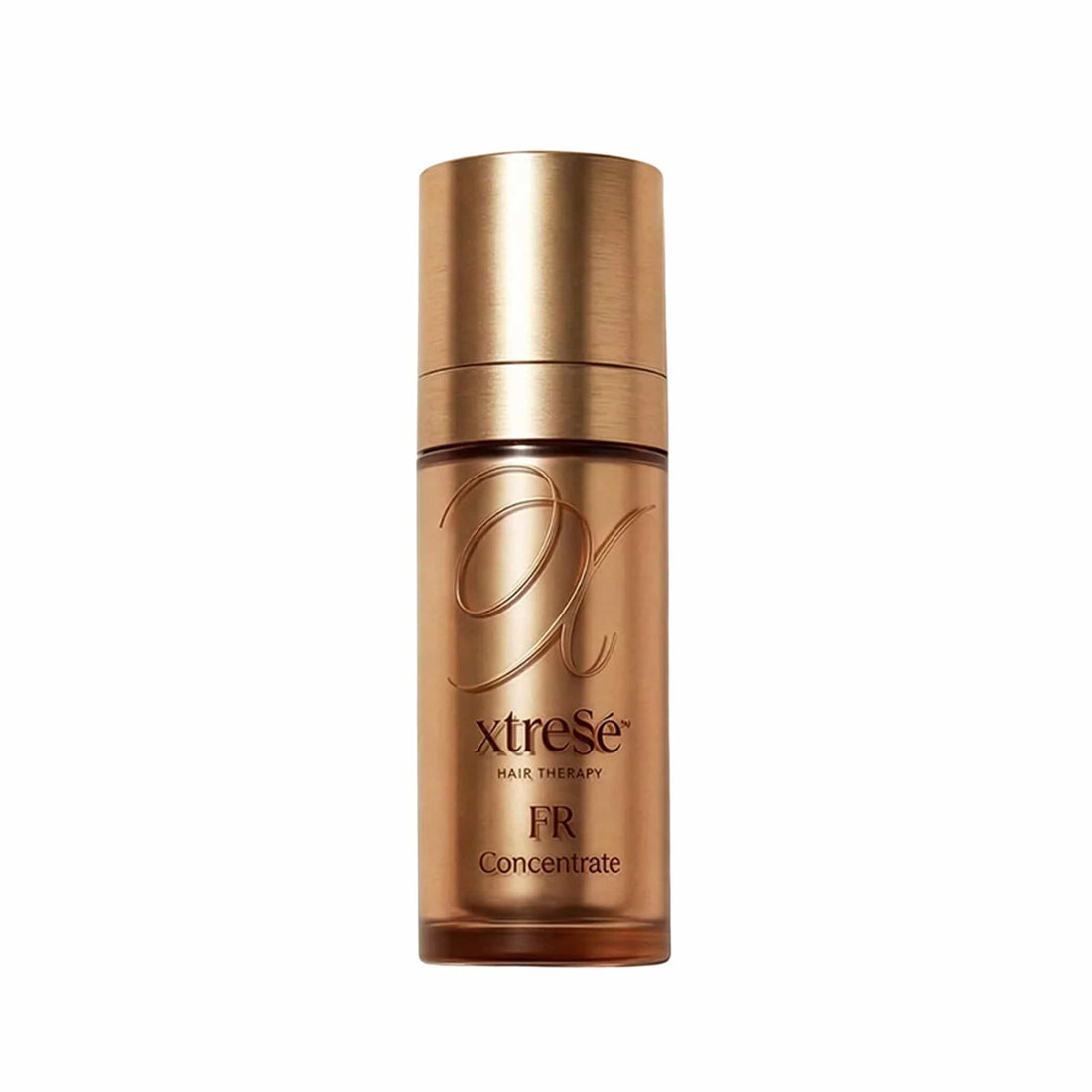 A bottle of xtreSe FR Concentrate hair therapy on a plain white background. at skin type solutions