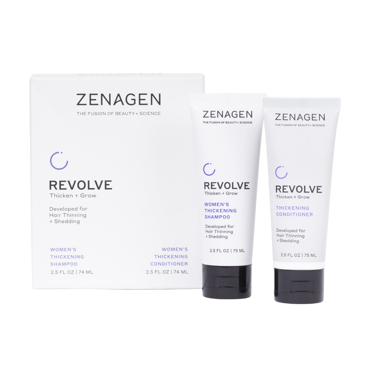 Zenagen Revolve Women's Thickening Shampoo and Conditioner Travel Kit ...