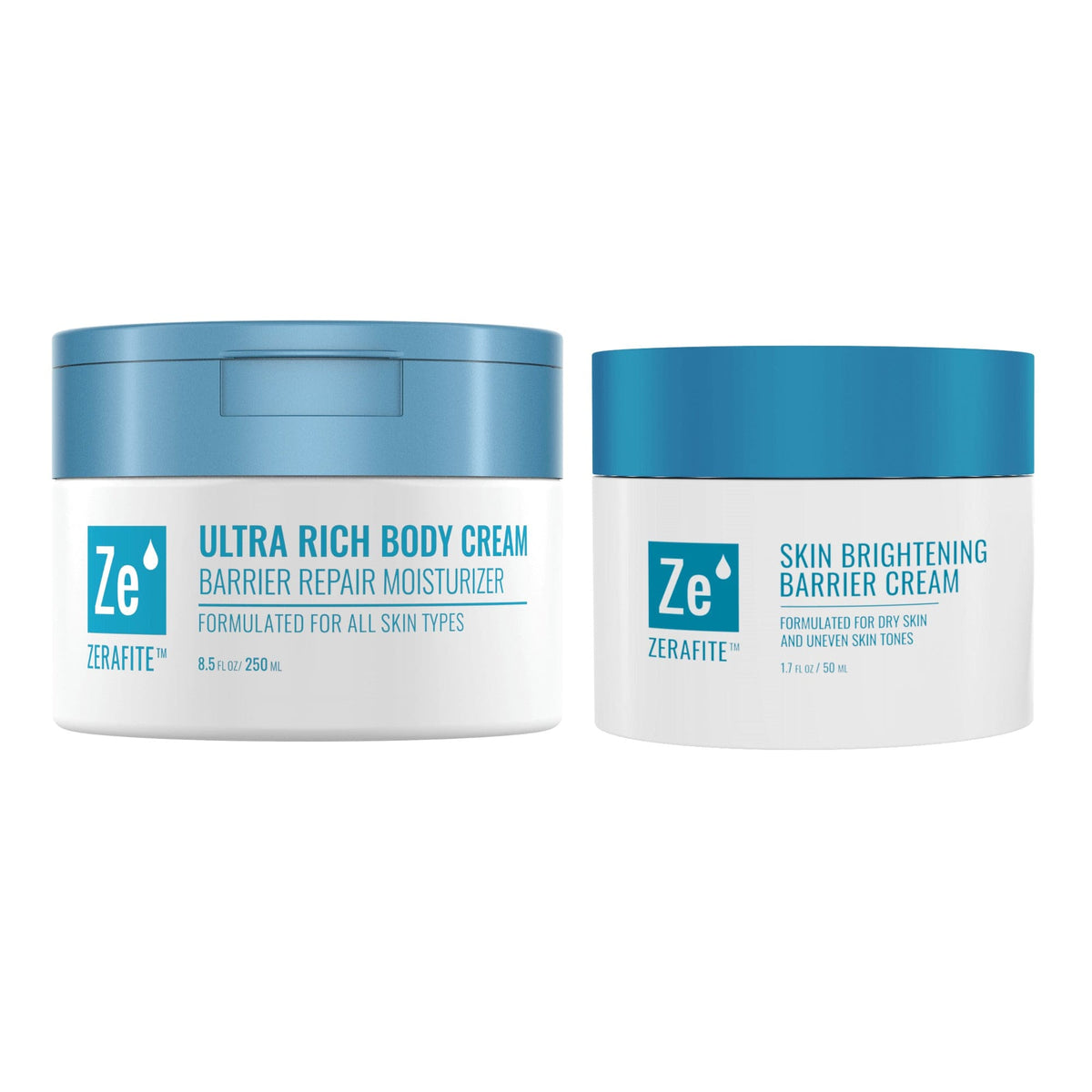 Zerafite Skincare Bundle Zerafite Skin Brightening Moisturizer & Barrier Repair Body Cream Duo - Skin Type Solutions