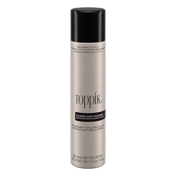 Toppik SkinCare 5.1 oz/144g bottle Toppik Colored Hair Thickener - DARK BROWN - Skin Type Solutions
