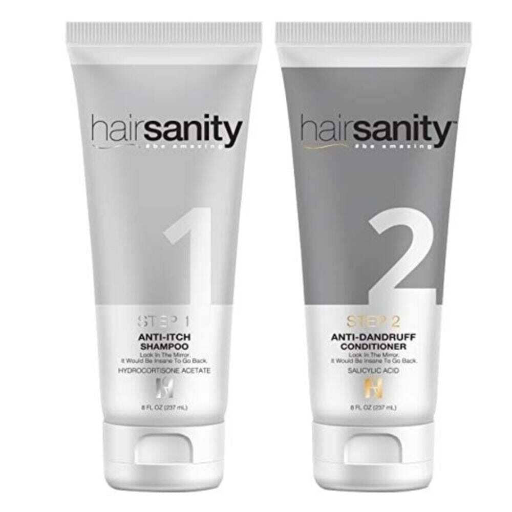 HairSanity Facial Treatment Hair Sanity Anti-Itch Shampoo (Step 1) + Anti-Dandruff Conditioner (Step 2) - Skin Type Solutions