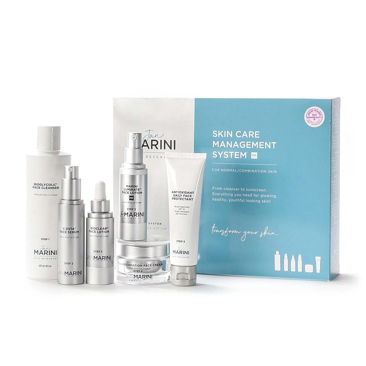 Jan Marini Moisturizer Kits Jan Marini Skin Care Management System MD - Normal/Combination Skin with Antioxidant Daily Face Protectant SPF 33 - Skin Type Solutions