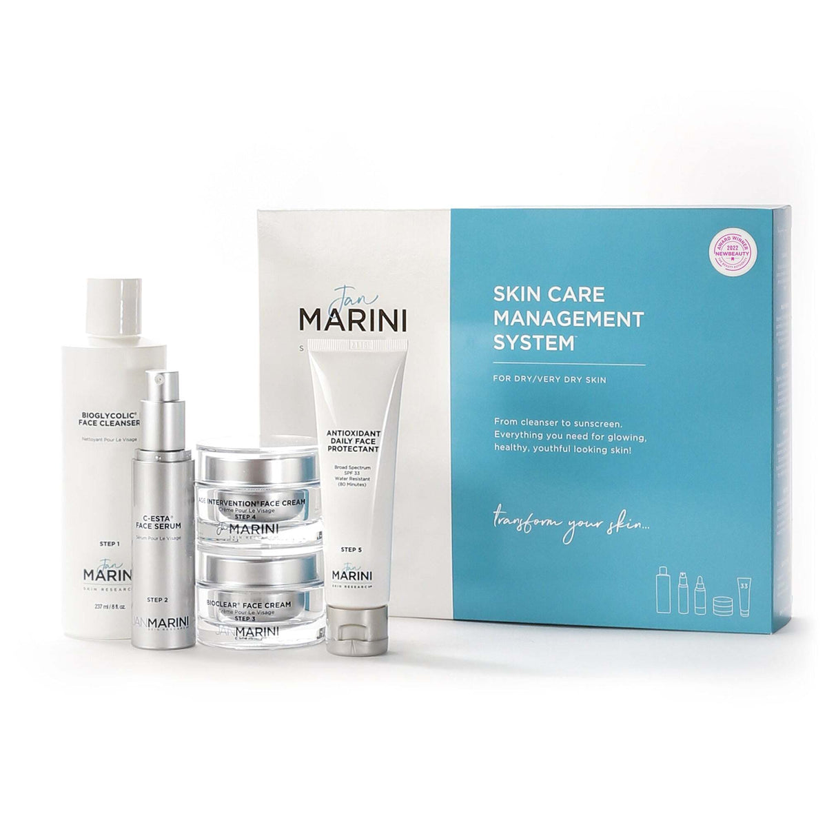 Jan Marini Moisturizer Kits Jan Marini Skin Care Management System - Dry/Very Dry Skin with Antioxidant Daily Face Protectant SPF 33 - Skin Type Solutions