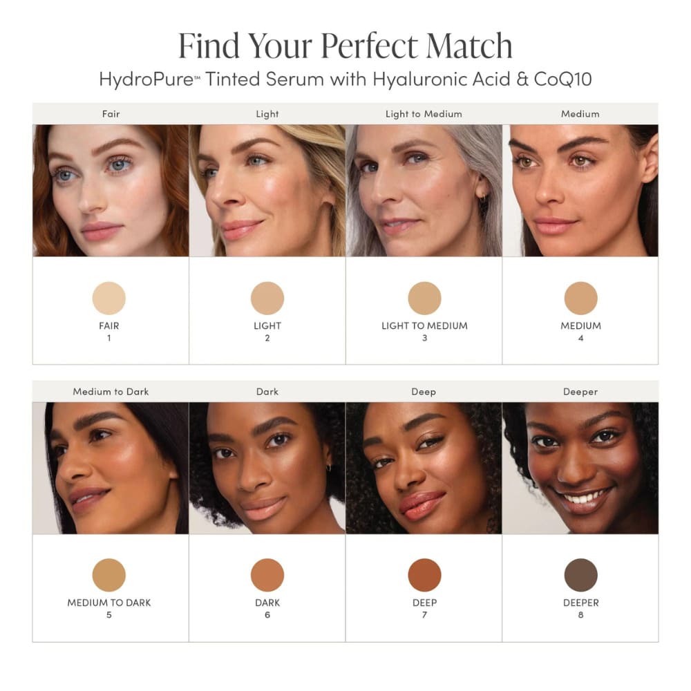Jane Iredale Facial Makeup Jane Iredale HydroPure™ Tinted Serum with Hyaluronic Acid & CoQ10 - Skin Type Solutions