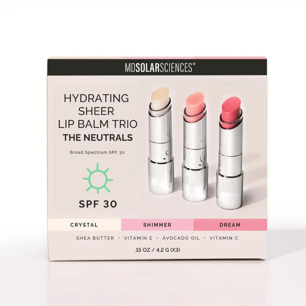 MDSolarSciences Facial Sunscreen MDSolarSciences Hydrating Sheer Lip Balm SPF 30 Trio (The Neutrals) - Skin Type Solutions