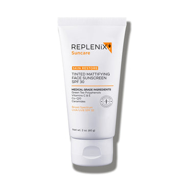 Replenix Tinted Mattifying Face Sunscreen SPF 30 Replenix 2 oz. Shop Skin Type Solutions
