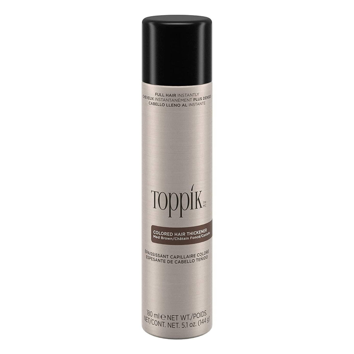 Toppik SkinCare 5.1 oz/144g bottle Toppik Colored Hair Thickener - MEDIUM BROWN - Skin Type Solutions
