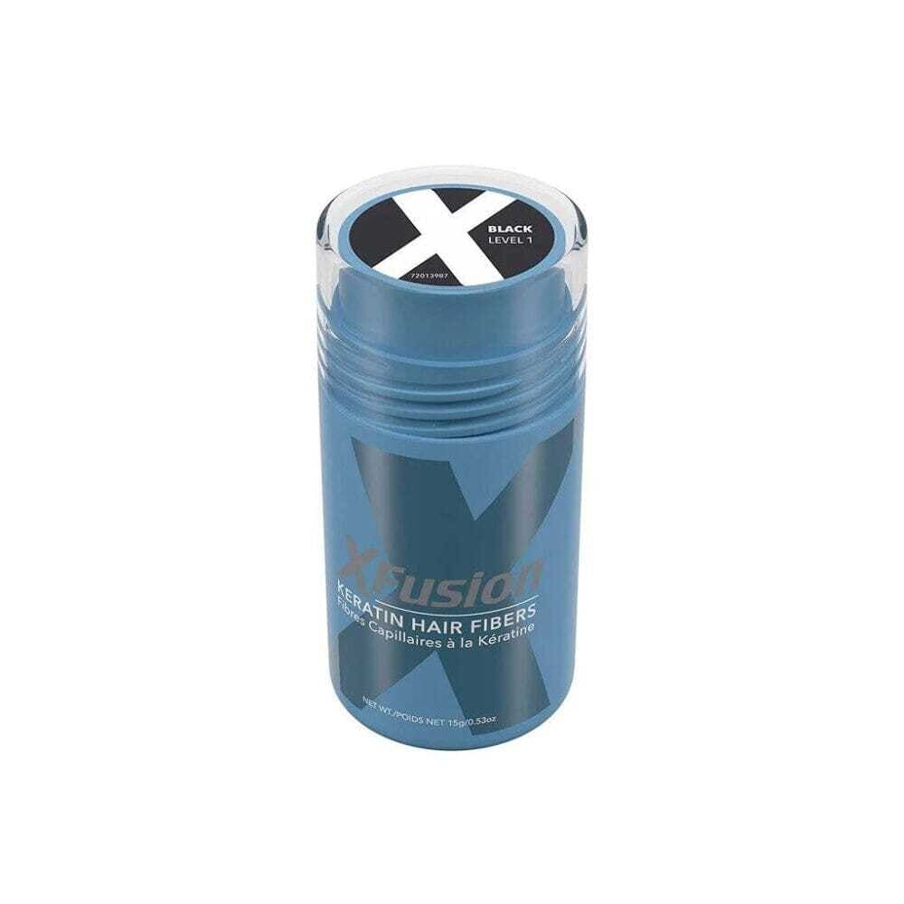 XFusion Keratin Hair Fibers XFusion by Toppik Black 0.53 oz Shop at Skin Type Solutions