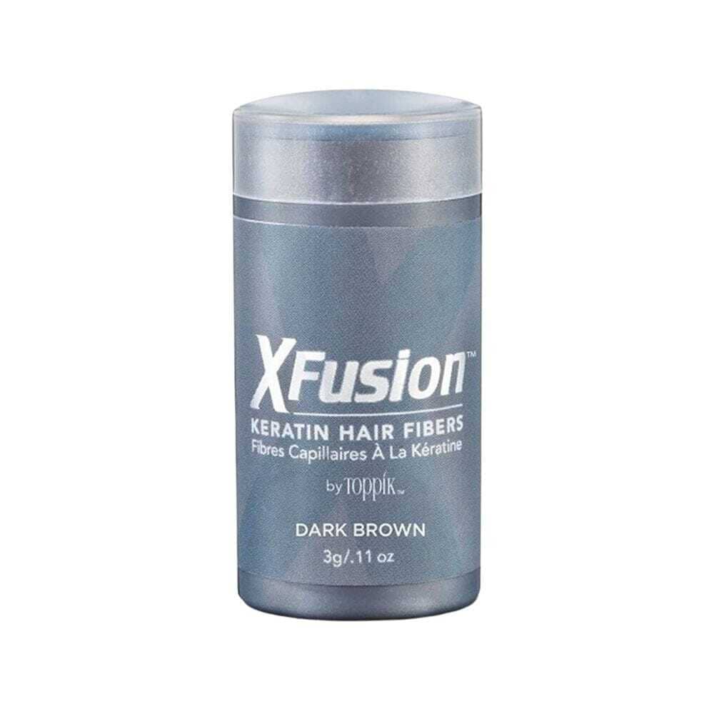 XFusion by Toppik SkinCare Dark Brown / 0.11 oz (Travel Size) XFusion Keratin Hair Fibers - Skin Type Solutions