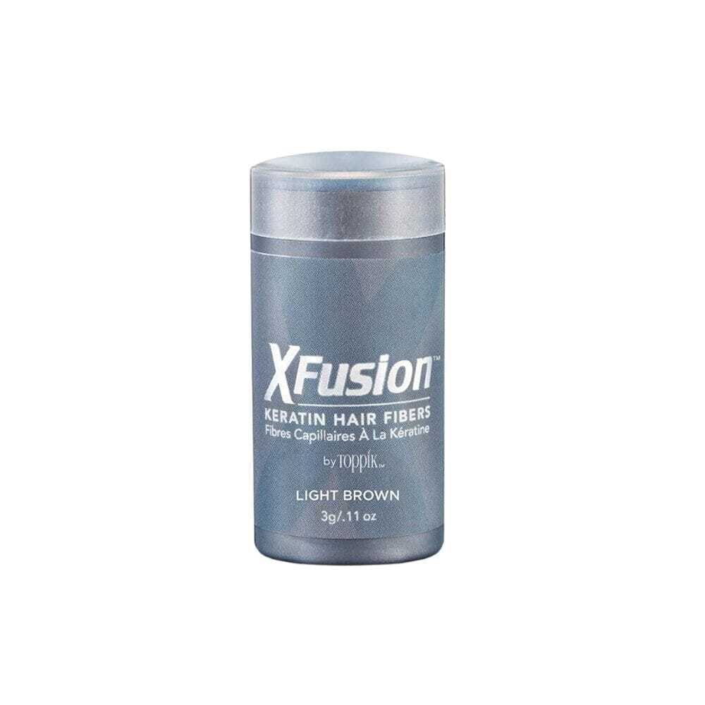 XFusion Keratin Hair Fibers XFusion by Toppik Light Brown 0.11 oz (Travel Size) Shop at Skin Type Solutions